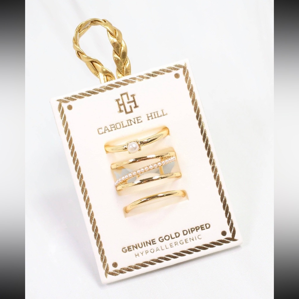 Caroline Hill Maye Gold Ring Set